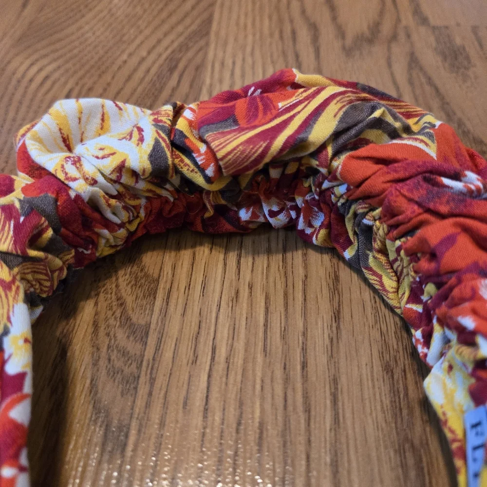 Fly By Night Crown Floral Headband Scrunchie Hair Accessory Artisan Boho Classic